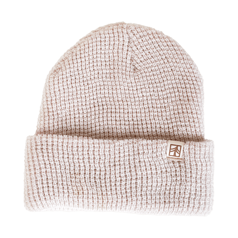 Rustek 100% Merino Wool Waffle Beanie | Cream