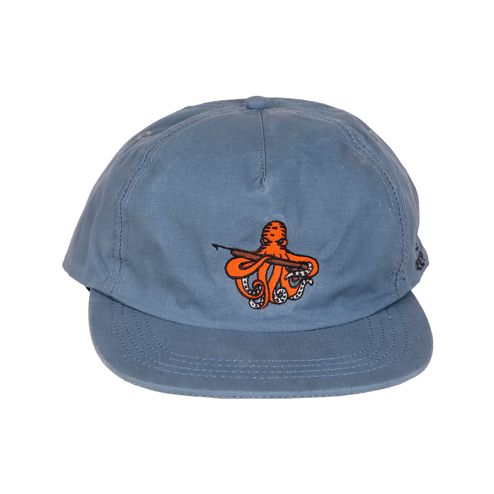 Defend the Deep Octopus DryTek Waxed Ripstop Strapback | Blue