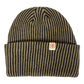 Rustek Recycled Cotton Beanie | Black/Olive Drab Stripe