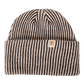 Rustek Recycled Cotton Stripe Beanie | Black/Khaki *** PRE-SALE SHIPS 1/14/26 ***