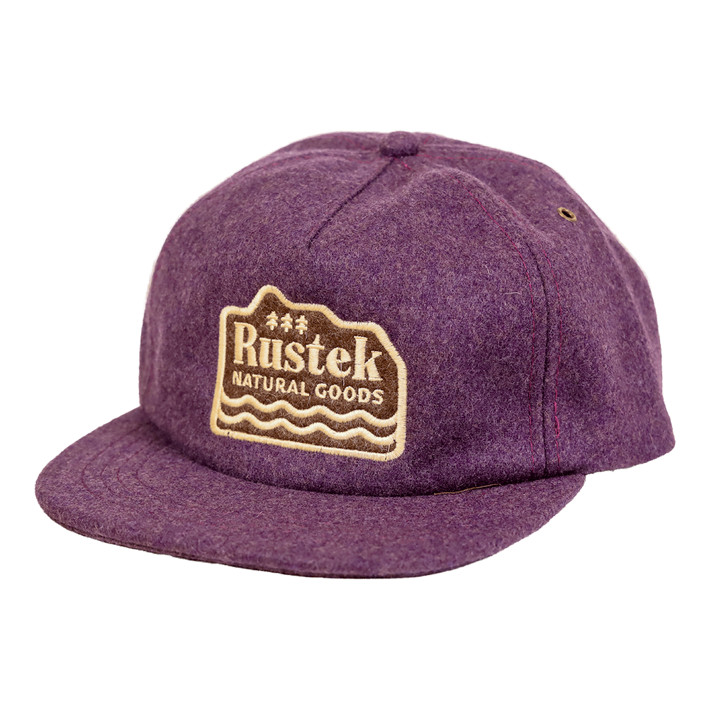Rustek Natural Goods 100% Wool Loden Strapback | Mulberry