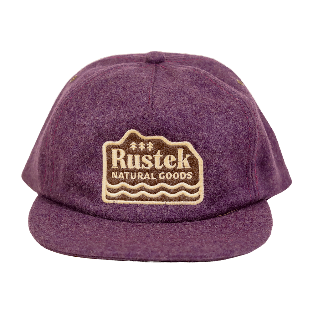 Rustek Natural Goods 100% Wool Loden Strapback | Mulberry
