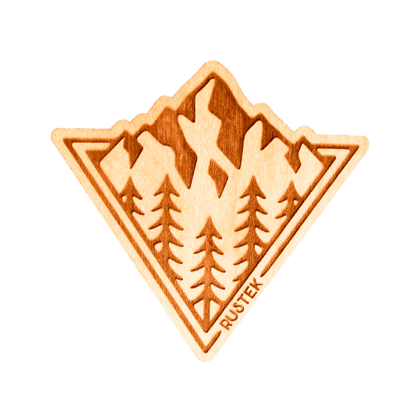Peaking Wood Sticker - Rustek