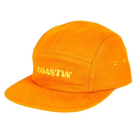 Coastin Brushed Cotton Camp Cap | Orange