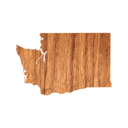 Geo Washington Wood Sticker - Rustek
