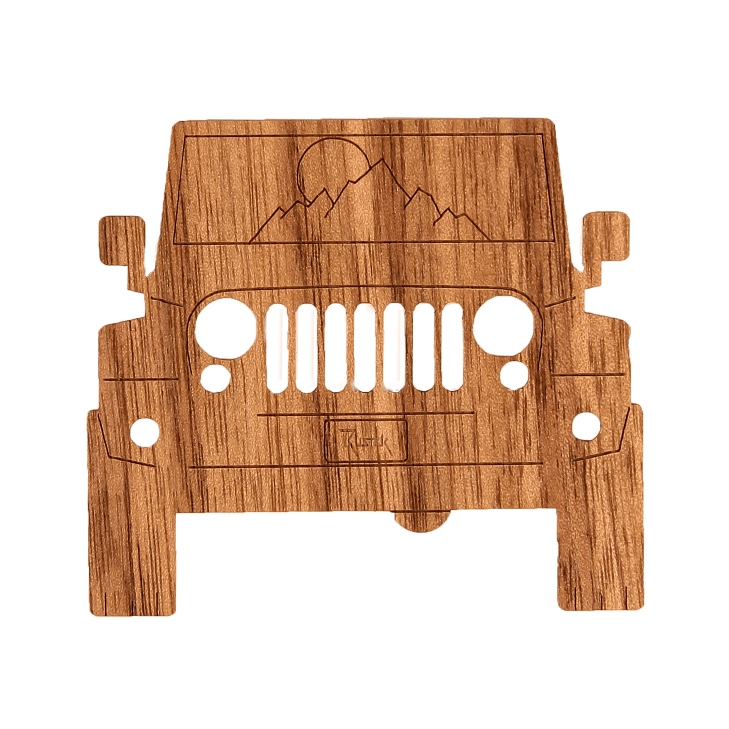 To The Mountains! Wood Sticker - Rustek