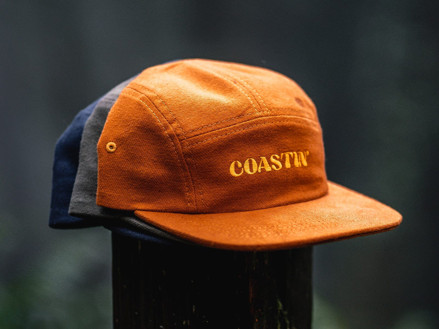 Coastin Brushed Cotton Camp Cap | Orange