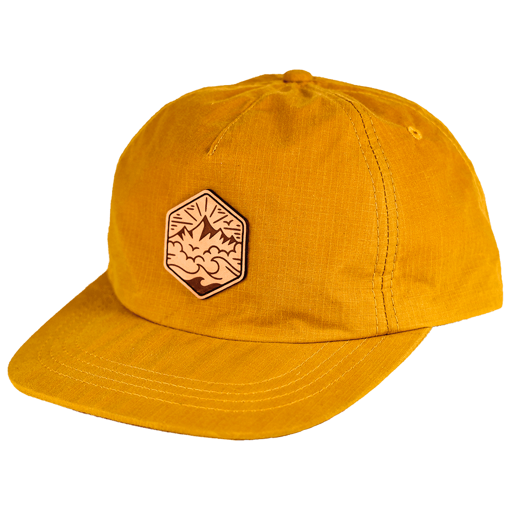 Sea To Sky DryTek Waxed Ripstop Strapback | Mustard **PREORDER -- SHIP ...