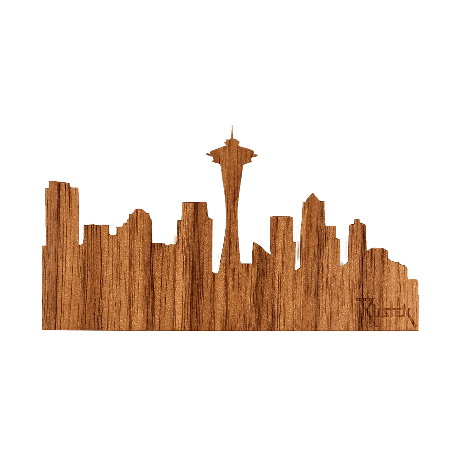 Seattle Skyline Wood Sticker - Rustek