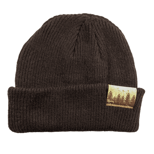 Treeline 100% Merino Wool + Cork Beanie | Black