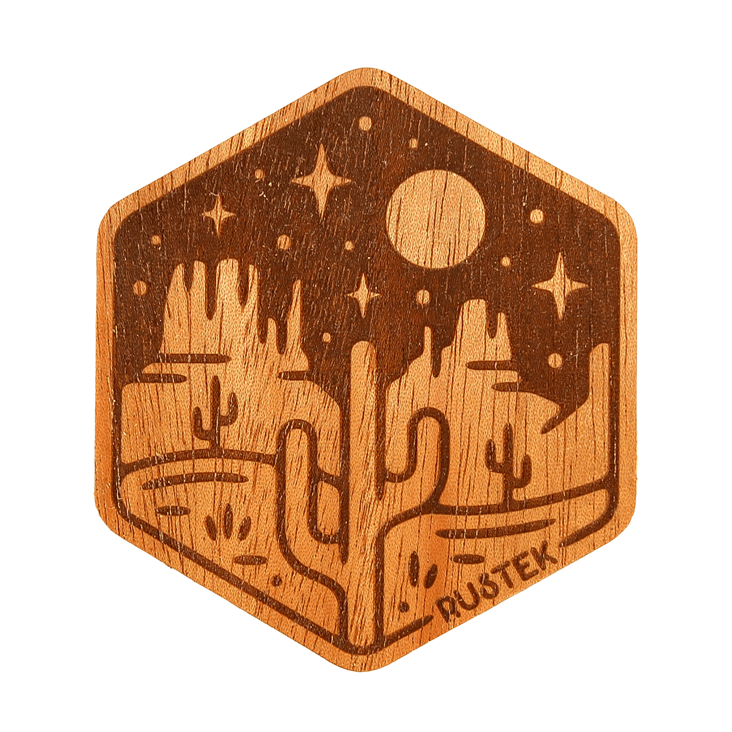 Moonlight Mesa Wood Sticker