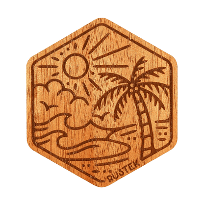 Palm Island Wood Sticker