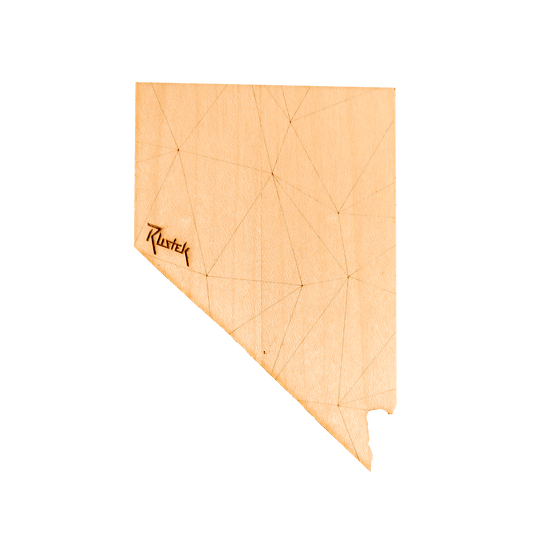 Geo Nevada Wood Sticker